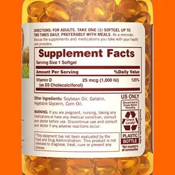 Sundown Vitamin D3 for Immune Support, Non-GMO