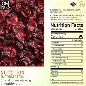 Oh! Nuts Dried Cranberries | Sweetened & Healthy Snacking