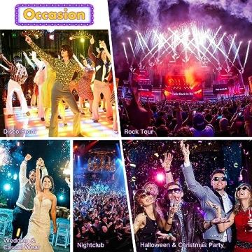 Men's Disco Shirt Retro 70s Sequin Style for Parties