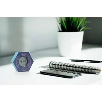 Home & Office Timer with Clock, 5,15, 30, 45, 60 Minute Preset Countdown Timer, Easy-to-Use Time Management Tool (Cyan)