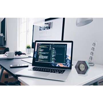 Home & Office Timer with Clock, 5,15, 30, 45, 60 Minute Preset Countdown Timer, Easy-to-Use Time Management Tool (Cyan)