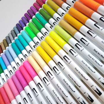 YISHANER 100 Colors Dual Tip Art Markers for Creatives
