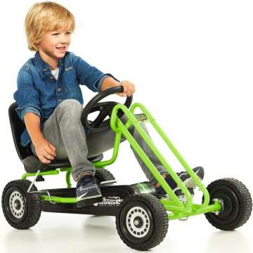 Hauck Lightning Pedal Go Kart in Race Green for Kids