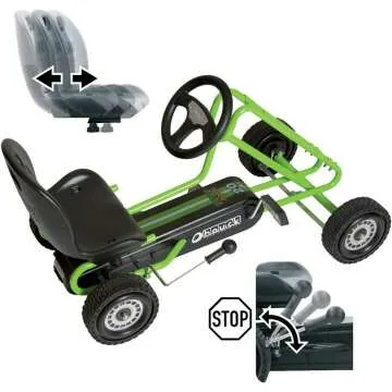 Hauck Lightning Pedal Go Kart in Race Green for Kids