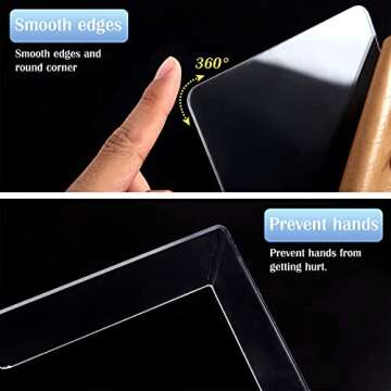 Jekkis Book Ends - Clear Acrylic Bookends for Stylish Organization