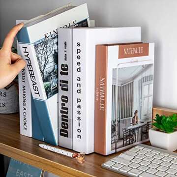 Jekkis Book Ends - Clear Acrylic Bookends for Stylish Organization
