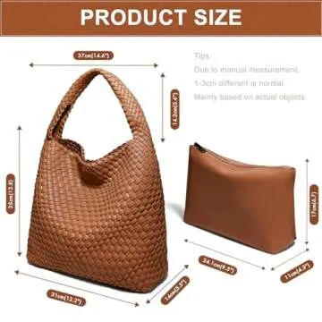 Woven Bag Purses and Handbags Woven Vegan Leather Bag For Women Woven Tote Bag Shoulder Bag Top-Handle Bag With Purses
