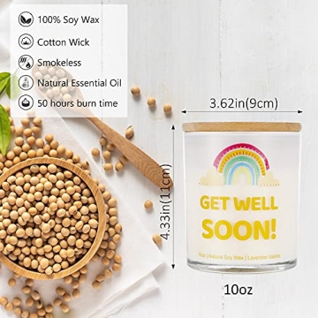Get Well Soon Candle with Lavender Vanilla Scent