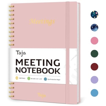 Meeting Notebook For Work Organization - Action Item Planner