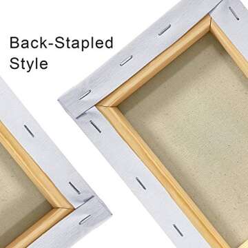 PHOENIX Stretched Canvas for Painting 6x8 Inch/7 Value Pack, 8 Oz Triple Primed 5/8 Inch Profile 100% Cotton White Blank Canvas, Small Framed Canvas for Oil Acrylic & Pouring Art