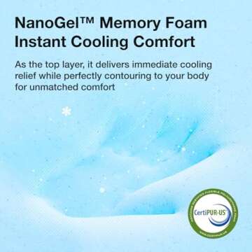 Novilla Queen Mattress, 10 Inch Queen Size Mattress in a Box, Gel Memory Foam Mattress for Comfort Sleep, Cooling Night Sleep & Pressure Relief, CertiPUR-US Certified