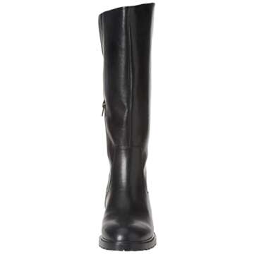 Amazon Essentials Women's Knee High Riding Boot, Black, 9