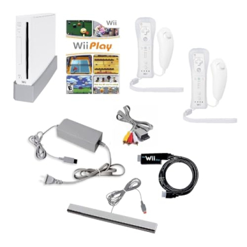 Wii Console Bundle (White) with Wii Play Game - Smart TV Ready