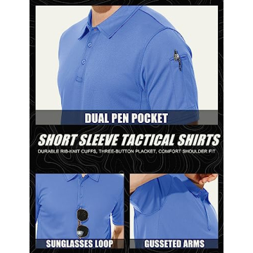 MAGCOMSEN Men's Comfortable Quick Dry Golf Polo Shirt