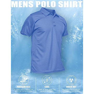 MAGCOMSEN Men's Comfortable Quick Dry Golf Polo Shirt