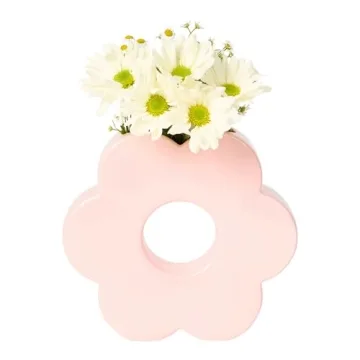 DOIY Daisy Decorative Vase in Pink for Elegant Home Decor