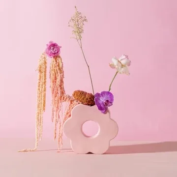 DOIY Daisy Decorative Vase in Pink for Elegant Home Decor