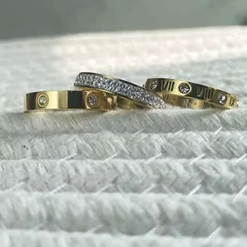 YIKOXI Love Friendship Lucky Ring Set for Women