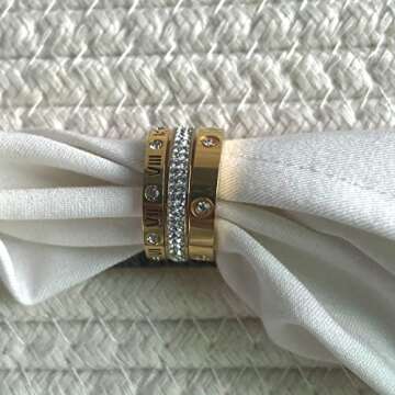 YIKOXI Love Friendship Lucky Ring Set for Women