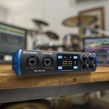 PreSonus Studio 26c 2x4, 192 kHz, USB Audio Interface with Studio One Artist and Ableton Live Lite DAW Recording Software