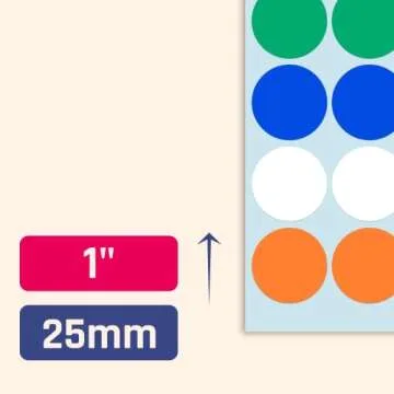 600 Colored Dot Stickers - Perfect for Crafting & Organizing
