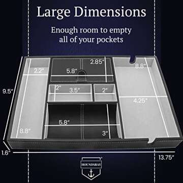 HOUNDSBAY Valet Tray for Men - Stylish Charging Organizer