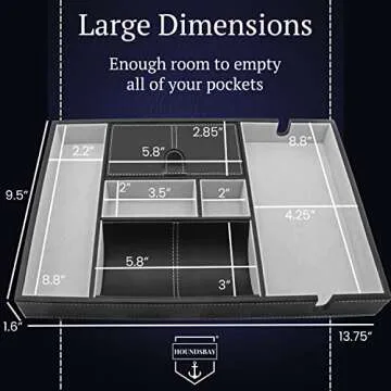 HOUNDSBAY Valet Tray for Men - Stylish Charging Organizer