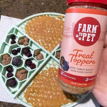 Farm To Pet - Dry Dog Food Topper - Turkey Meal Toppers for Dogs, Single Ingredient, Lean, All Natural, Healthy Food for Small, Medium, Large Breeds, & Puppies, Made in USA