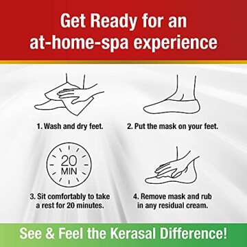 Kerasal Intensive Repair Foot Mask for Cracked Heels and Dry Feet – 6 Pairs