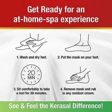 Kerasal Intensive Repair Foot Mask for Cracked Heels and Dry Feet – 6 Pairs