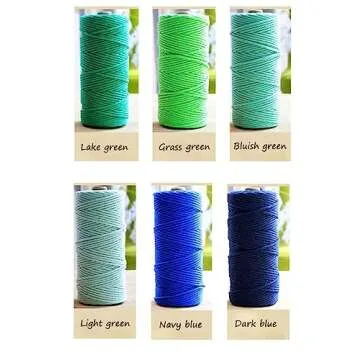 flipped 100% Natural Macrame Cotton Cord,3mm x109 Yard Twine String Cord Colored Cotton Rope Craft Cord for DIY Crafts Knitting Plant Hangers Christmas Wedding Décor (Lemon Yellow, 3mm*109yards)