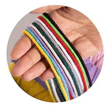 flipped 100% Natural Macrame Cotton Cord,3mm x109 Yard Twine String Cord Colored Cotton Rope Craft Cord for DIY Crafts Knitting Plant Hangers Christmas Wedding Décor (Lemon Yellow, 3mm*109yards)