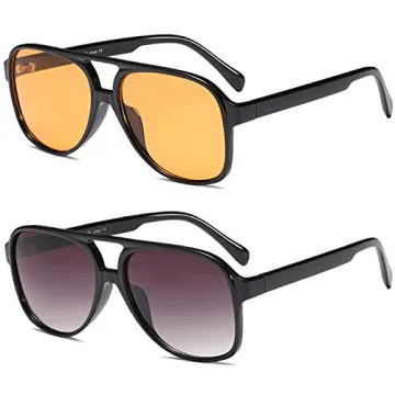 Stylish UV Protection PAMIX Retro Aviator Sunglasses