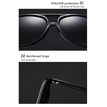 Stylish UV Protection PAMIX Retro Aviator Sunglasses