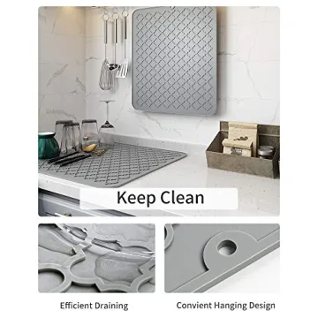 AMOAMI Kitchen Dish Drying Mats for Modern Decor