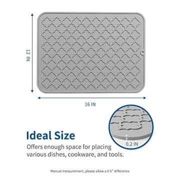 AMOAMI Kitchen Dish Drying Mats for Modern Decor