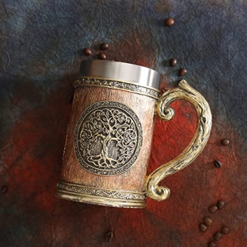Ottalent Viking Mug 18oz World Tree Design for All Occasions