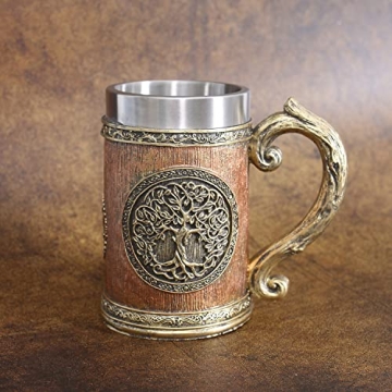 Ottalent Viking Mug 18oz World Tree Design for All Occasions