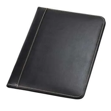 Samsill Contrast Stitch Faux-Leather Padfolio, Business Portfolio for Men and Women, Resume Document...