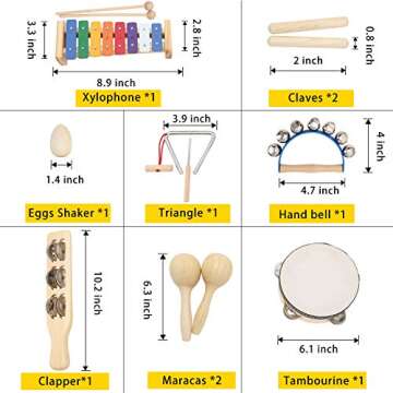 MUSICUBE Musical Instrument Set for Toddler Musical Fun