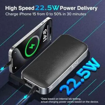 AFK Portable Charger & Bluetooth Speaker, Fast Charging 22.5W