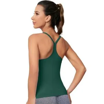 MathCat Workout Tank Tops with Built-in Bra for Women