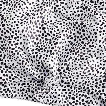 ZAFUL Women's High Waisted Bikini Scoop Neck Swimsuit Two Pieces Bathing Suit Leopard-D M