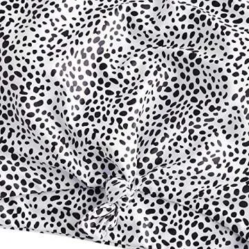 ZAFUL Women's High Waisted Bikini Scoop Neck Swimsuit Two Pieces Bathing Suit Leopard-D M