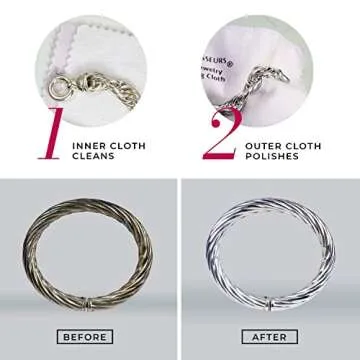 Connoisseurs Silver and Gold Polishing Cloth - 14x14 Inch