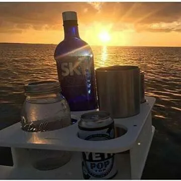 Boat Cup Holder Organizer - Portable Adjustable Caddy