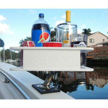 Boat Cup Holder Organizer - Portable Adjustable Caddy