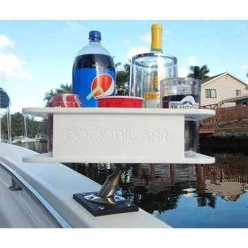 Boat Cup Holder Organizer - Portable Adjustable Caddy