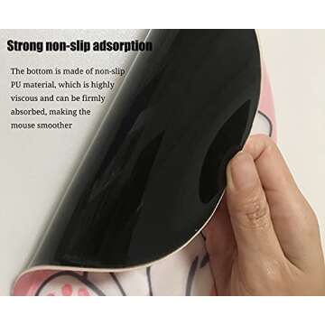 Cute pink mouse pad with ergonomic wrist rest support, non-slip gel anime Kawaii 3D mouse pads, wrist pads, pain relief, and easy typing, gaming, notebook computer home office work and study(Cat-pink)