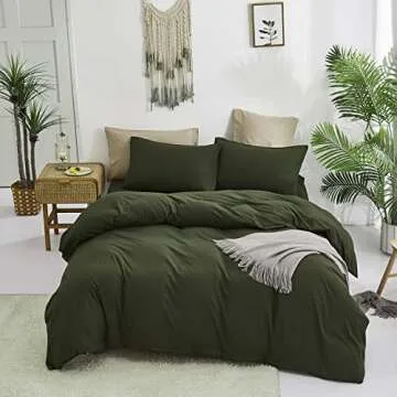 KAREVER Army Green Comforter Set for Queen Beds